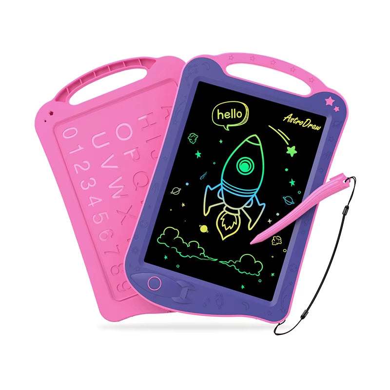 Astrodraw Colored Drawing Tablet for Kids Travel Activities Toy Space Doodle Board Autism Sensory Toddler Gifts for Birthday