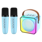 Karaoke Machine for Kids Portable Bluetooth Speaker with Wireless Microphones Birthday Family Party Gifts for Girls Boys Toys