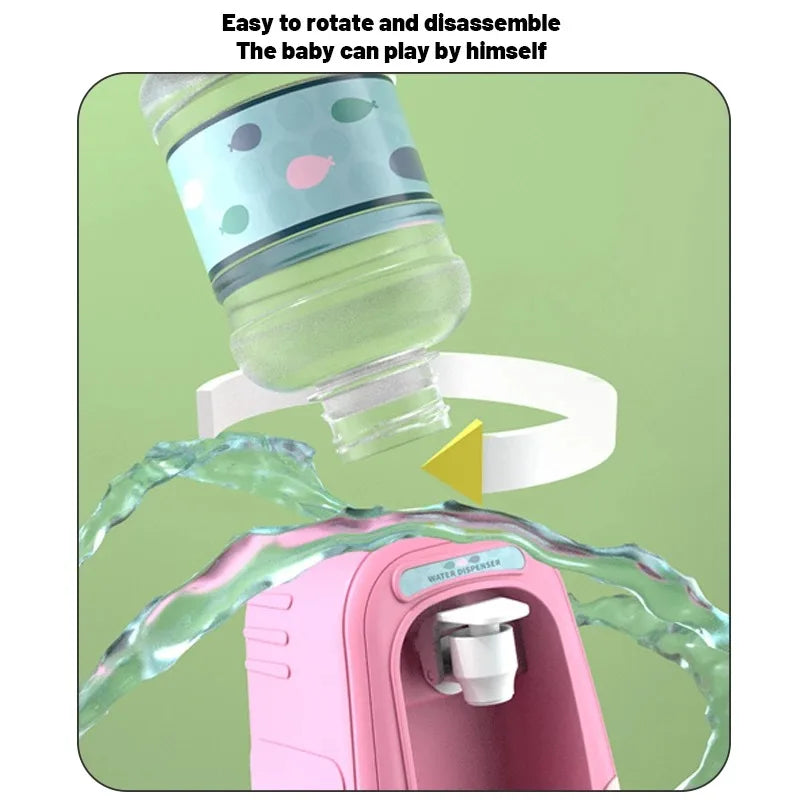1PC Mini Play House Cartoon Water Dispenser Rotatable and Detachable Cartoon Children'S Beverage Machine Interactive Kids Toys