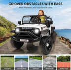 12V Ride on Car, Kids Electric Vehicles with Remote Control Riding Toy with Safety Belt, 3 Speeds, LED Lightfor Children 3-6Y