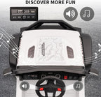 12V Ride on Car, Kids Electric Vehicles with Remote Control Riding Toy with Safety Belt, 3 Speeds, LED Lightfor Children 3-6Y