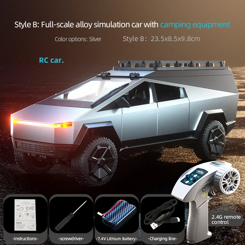 C8817 Alloy RC Car Remote Control Car Simulation Camping Equipment Pickup Truck Model Rc Car Kids Toys Boy Gifts