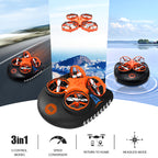 RC Boat Water Land and Air Four-Axis Hovercraft Three-In-One Multi-Function Toy One-Button Tumbling Mini Drone