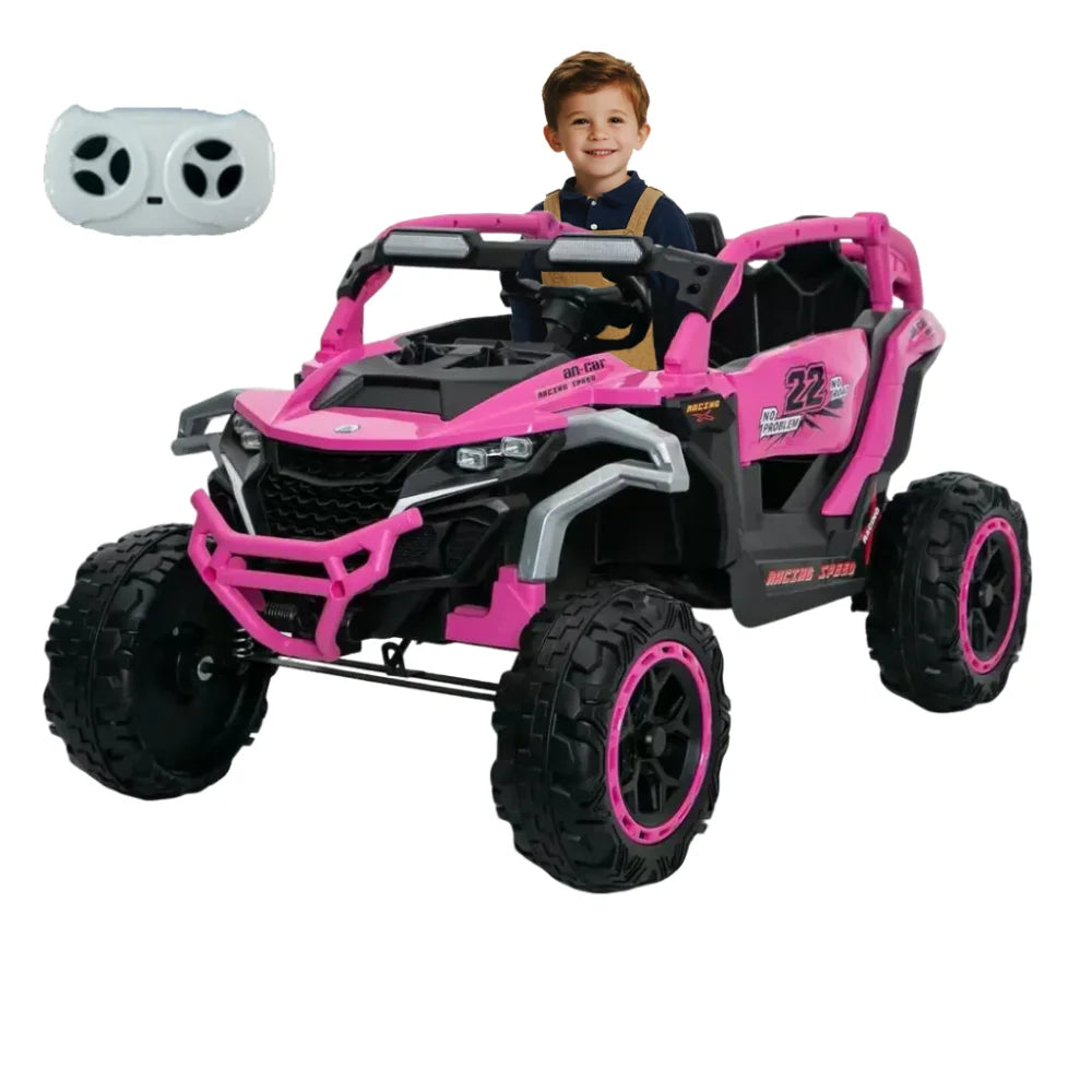 Ride on Models Truck Car Kids Electric Vehicles Remote Control Front & Rear Shock Suspension 2 Seater UTV Flashlights for Age 3+