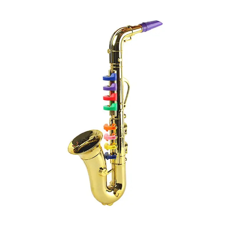 R6FE Kids Saxophone Mini Saxophone Toy Kids Trumpet with Sound Plastic Trumpet Toy Musical Instrument Toys for Kids Learning
