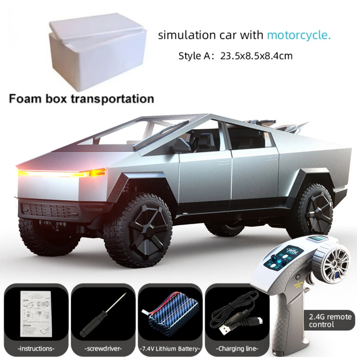 C8817 Alloy RC Car Remote Control Car Simulation Camping Equipment Pickup Truck Model Rc Car Kids Toys Boy Gifts